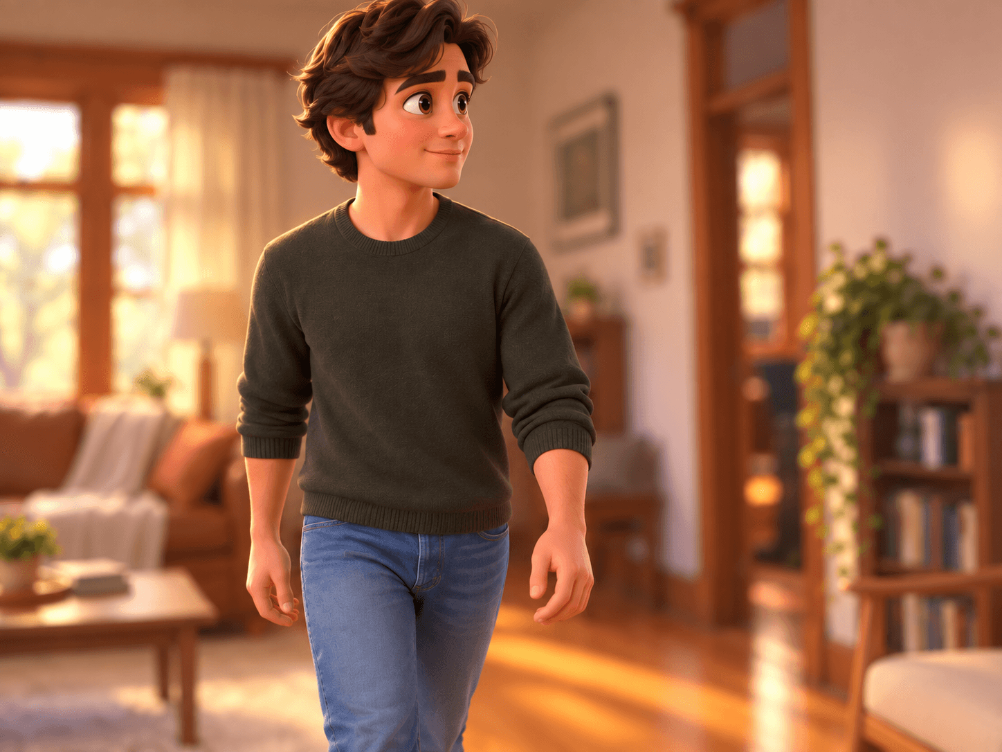 A custom Pixar-style animated portrait made from a customer's photo
